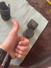 DAMAGED Total Gym Elite Rubber End Caps Black (2 Have Screws To Secure Them)