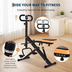 Squat Machine with 12 Adjustable Resistance Levels, Foldable Squat Assist Traine