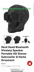 Black skull Wireless bluetooth speaker sub woofer