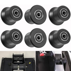 6pc Rolling Seat Trolley Wheels Sliding Seat Bracket Roller For Bowflex Home Gym