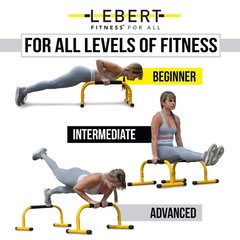 Lebert Fitness Parallette Push Up Bars Dip Station Stand – Perfect for Home a…