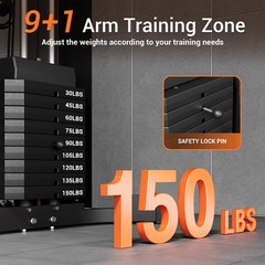 Home Gym Equipment Machine Full Body Workout Machine with 150 LBS Weight Stack