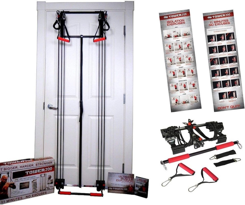 Tower 200 Door Mounted Home Gym System, Full Body Resistance Workout Equipment