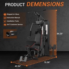 Home Gym Equipment Machine Full Body Workout Machine with 150 LBS Weight Stack