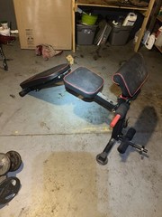 Workout Bench for multiple exercises like chest, shoulders, arms, and legs.