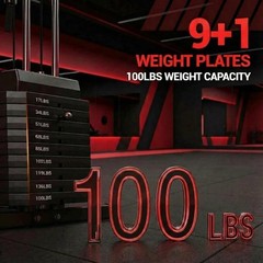Multifunctional Workout Station ,Full Body Workout Machine w/100LBS Weight Stack