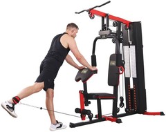 LX750 Multifunctional Full Home Gym System Workout Station with 122.5 Lbs Weight