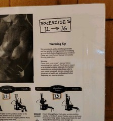 Bowflex Power Pro Workout Poster Laminated Single Sided Mounted READ