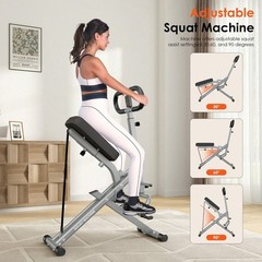 Squat Assist Trainer Adjustable Seat Hip Leg Exercise Home Gym