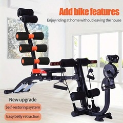 6-in-1 Home Sit Up Machine – Multifunctional Ab & Leg Trainer with Bicycle Pedal