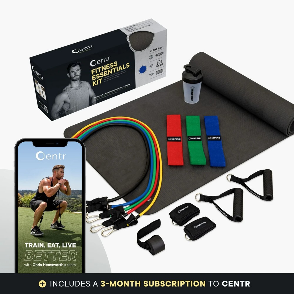CENTR BY CHRIS HEMSWORTH FITNESS ESSENTIALS KIT HOME WORKOUT EQUIPMENT