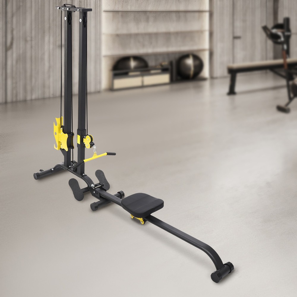 220lb Multifunction Cross Trainer Workout Machine Strength Training Fitness Rack