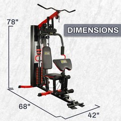 LX760 Multifunctional Full Home Gym System Workout Station with 122.5 Lbs Weight