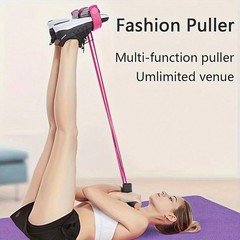 6-Tube Elastic Pedal Resistance Band – Full Body Workout & Muscle Toning Tool