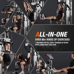 Home Gym150LBS Weight Stack fly machine Lat pulldown preacher curl All-In-One
