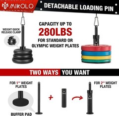 Portable Fitness Cable Machine with Detachable Handles^