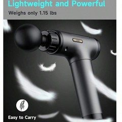 Mini Deep Tissue Massage Gun – 6 Heads, 30 Speeds, Portable Pain Relief