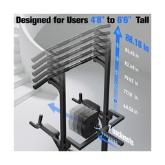 Sportsroyals Power Tower Pull Up Bar Station, 450LBS Stable Pull Up Dip Stati…