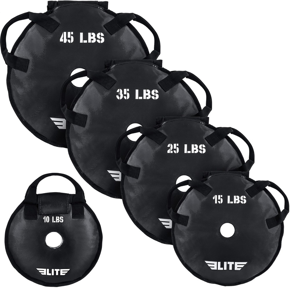 Elite Sports UNFILLED Workout Sand Plates (Set of 2) – EMPTY Fillable Olym