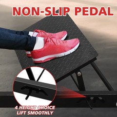 Hip Thrust Machine for Glutes, Adjustable Butt Workout w/ Weight Holder, Red