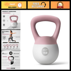 Soft Kettlebell 5LB-25LB for Home Gym, Anti-Slip Fitness Weights, Strength Train