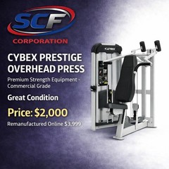 Cybex Prestige Overhead Press Adjustable Strength Commercial