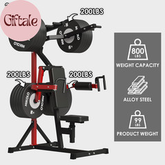 Deltoid and Shoulder Press Machine, Lateral Raise Machine with Adjustable Seat a