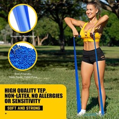 HPYGN Resistance Bands, Exercise Physical 4.9ft, 1-Yellow/Pink/Blue