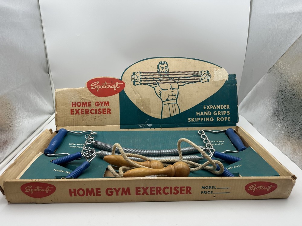 Vintage Sportcraft Home Gym Exerciser Set in Original Box/Display