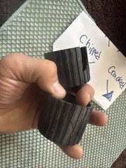 DAMAGED Total Gym Elite Rubber End Caps Black (2 Have Screws To Secure Them)