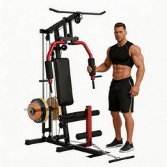 Multifunctional Home Gym System Full Body Workout Station 330lb Weight Workout