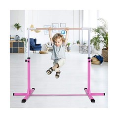 GYMAX Gymnastics Bar, Junior Training Steel Bar Height Adjustable, Gymnastics…