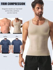 Men’s Slimming Compression Vest – Tummy Control Shaper Tank Top for Workout