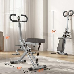 Squat Assist Trainer Adjustable Seat Hip Leg Exercise Home Gym