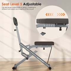 Squat Assist Trainer Adjustable Seat Hip Leg Exercise Home Gym