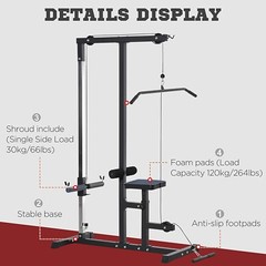 Lat Pull Down Machine Multifunction Low Row Bar Cable Fitness Body Workout