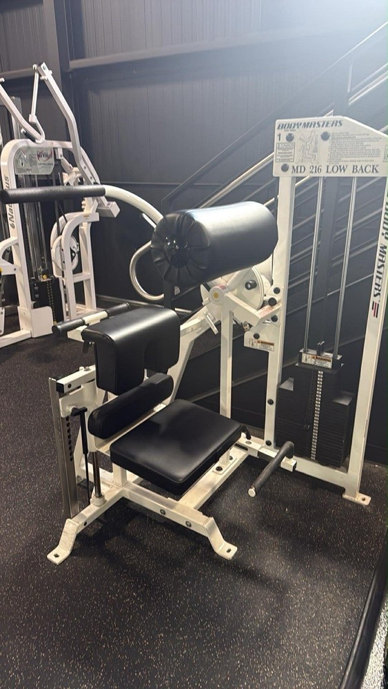 BodyMasters MD 216 Low Back Extension Machine Adjustable newly upholstered pads