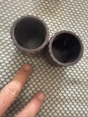 DAMAGED Total Gym Elite Rubber End Caps Black (2 Have Screws To Secure Them)