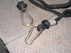 GENUINE TOTAL GYM PLATINUM PLUS & MORE LEG PULLEY ROPE W/CLIPS & D-RING**NICE