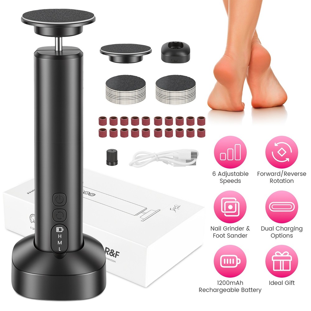 2-in-1 Electric Nail Sander Pen 3000mAh for Dead Skin Cracked Heels Home Salon