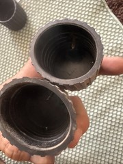 DAMAGED Total Gym Elite Rubber End Caps Black (2 Have Screws To Secure Them)