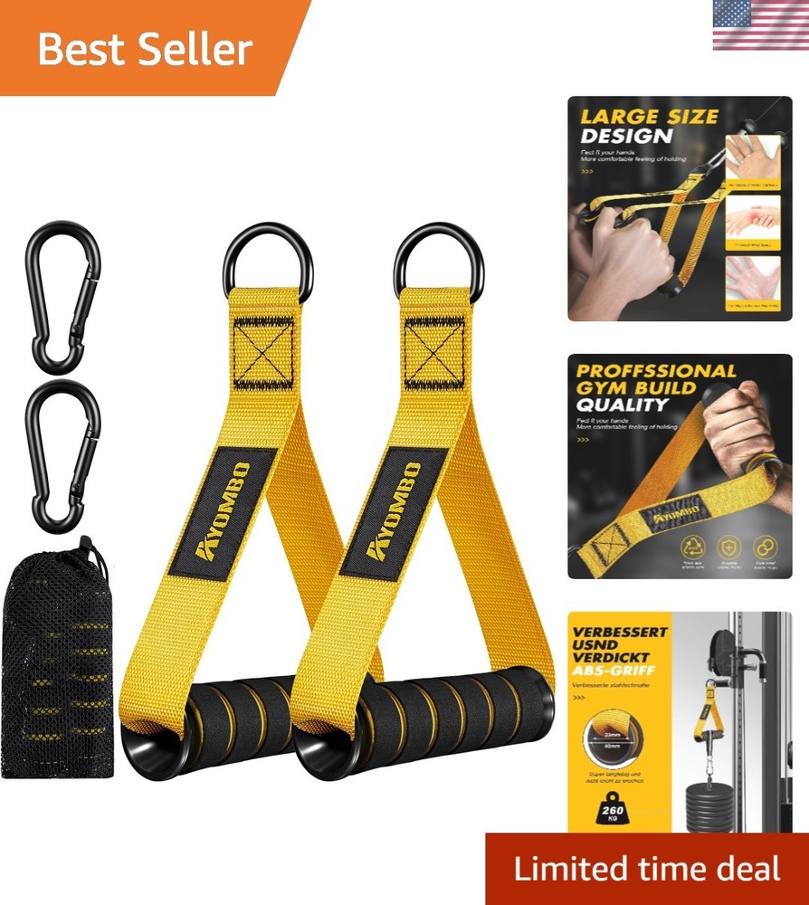 Heavy-Duty Cable Attachments & Resistance Band Handles for Home Gym Excellence