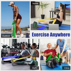 Flat Resistance Bands 5.9ft – Latex Elastic Workout Bands For Pilates, Yoga, …