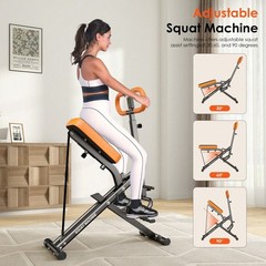 Squat Assist Trainer Machine Glute Workout Home Gym Adjustable Seat Resistance