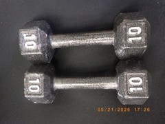 Cap Barbell 100 lb Cast Iron Hex Dumbbell Weight Set with Rack (TDY031407)