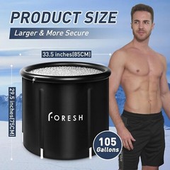 Cold Plunge Therapy Home Gym Inflatable Portable 105gal Training Pain icebath