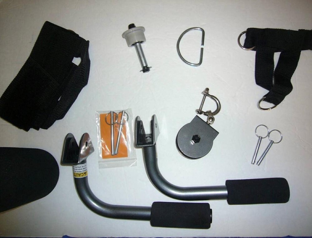 Total Gym 2500 Part and Accessory – AbCrunch Pins Cable DVD Toebar +More