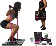 BodyBoss 2.0 Portable Home Gym Full Body Workout System Resistance Bands Collaps