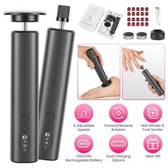 2-in-1 Electric Nail Sander Pen 3000mAh for Dead Skin Cracked Heels Home Salon